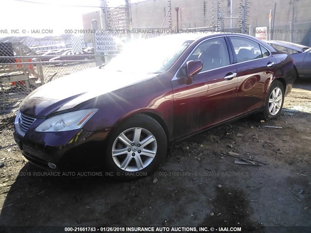 JTHBJ46GX72140121 - 2007 LEXUS ES 350 BURGUNDY photo 2