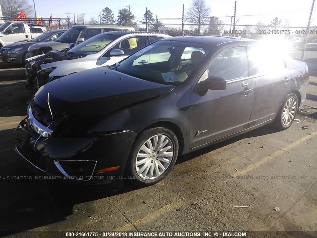 3FADP0L30AR164570 - 2010 FORD FUSION HYBRID BLACK photo 2