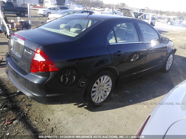 3FADP0L30AR164570 - 2010 FORD FUSION HYBRID BLACK photo 4