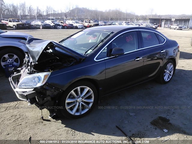 1G4PP5SK6E4128471 - 2014 BUICK VERANO BLACK photo 2