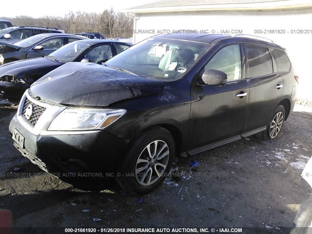 5N1AR2MM1EC608131 - 2014 NISSAN PATHFINDER S/SV/SL/PLATINUM 黑色 照片 2