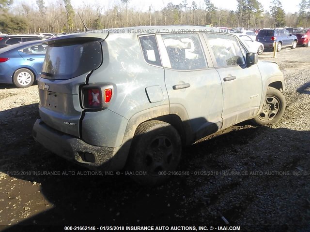 ZACCJAAB3HPG22923 - 2017 JEEP RENEGADE SPORT BLUE photo 4