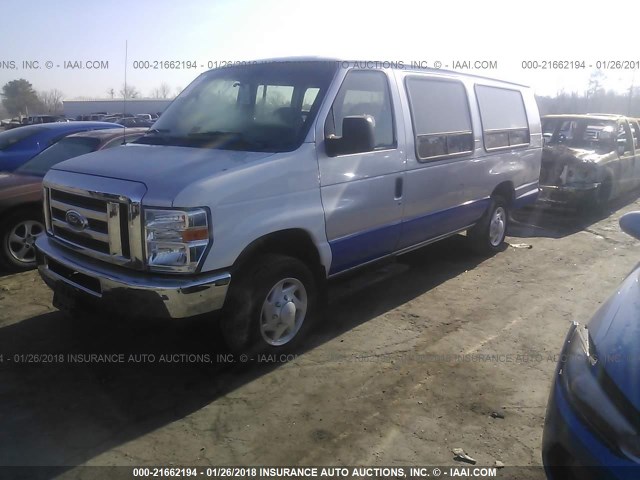 1FTNS24L48DB56675 - 2008 FORD ECONOLINE E250 VAN GRAY photo 2