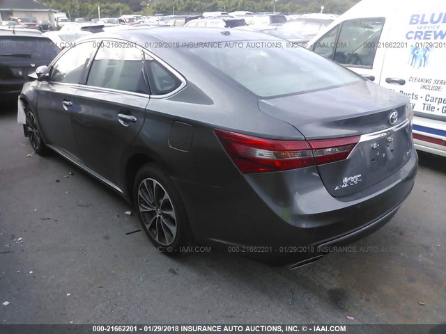 4T1BK1EB3GU211551 - 2016 TOYOTA AVALON XLE PLUS/PREMIUM/TOUR/LTD GRAY photo 3