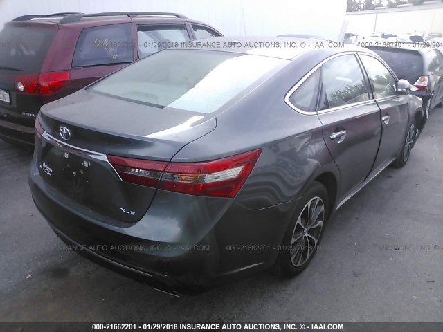 4T1BK1EB3GU211551 - 2016 TOYOTA AVALON XLE PLUS/PREMIUM/TOUR/LTD GRAY photo 4