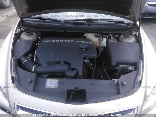 1G1ZH57B284185654 - 2008 CHEVROLET MALIBU 1LT GOLD photo 10