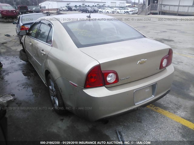 1G1ZH57B284185654 - 2008 CHEVROLET MALIBU 1LT GOLD photo 3