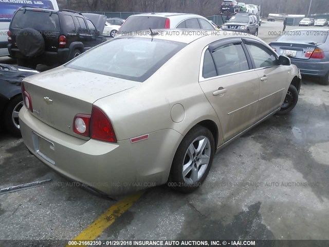 1G1ZH57B284185654 - 2008 CHEVROLET MALIBU 1LT GOLD photo 4