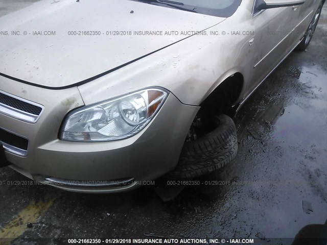 1G1ZH57B284185654 - 2008 CHEVROLET MALIBU 1LT GOLD photo 6