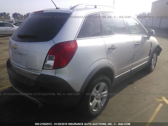 3GNAL2EK4ES649731 - 2014 CHEVROLET CAPTIVA LS SILVER photo 4