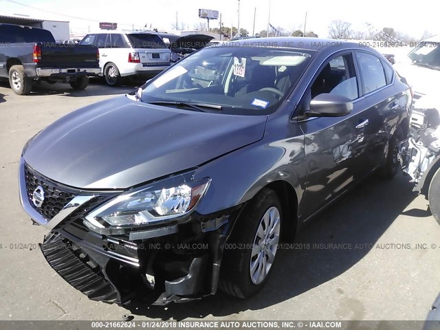 3N1AB7AP0HL708799 - 2017 NISSAN SENTRA S/SV/SR/SL GRAY photo 2