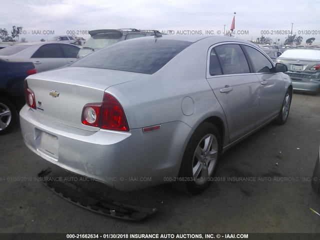 1G1ZB5E1XBF116010 - 2011 CHEVROLET MALIBU LS 银色 照片 4