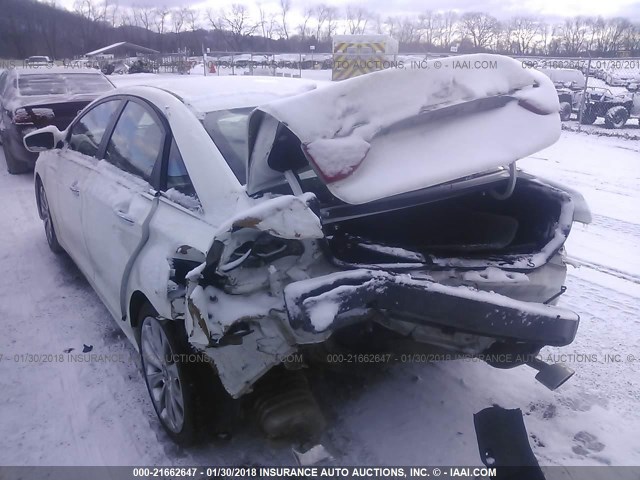 5NPEC4AC4BH097951 - 2011 HYUNDAI SONATA SE/LIMITED WHITE photo 6