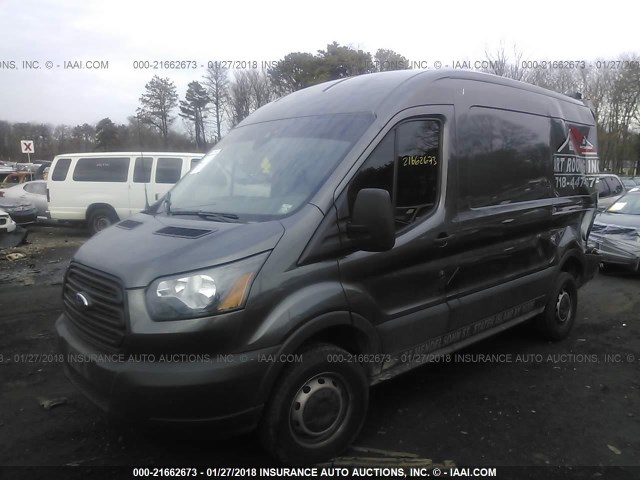 1FTYR1CM7GKA81705 - 2016 FORD TRANSIT T-250 GRAY photo 2