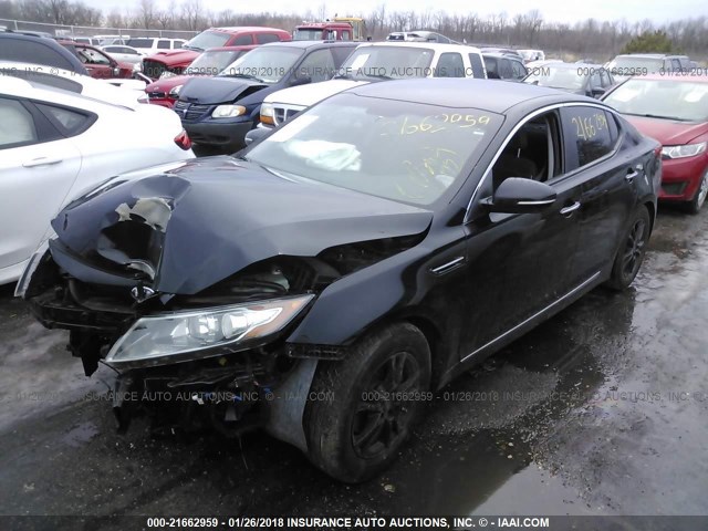 KNAGM4AD5C5022091 - 2012 KIA OPTIMA HYBRID BLACK photo 2