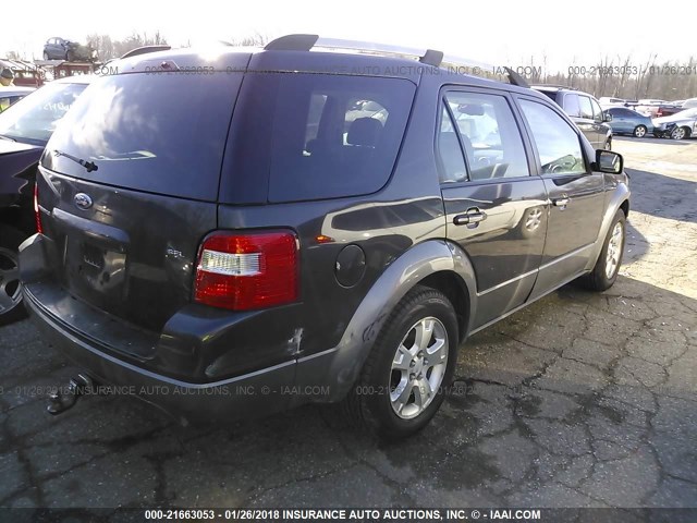 1FMDK02157GA12143 - 2007 FORD FREESTYLE SEL GRAY photo 4