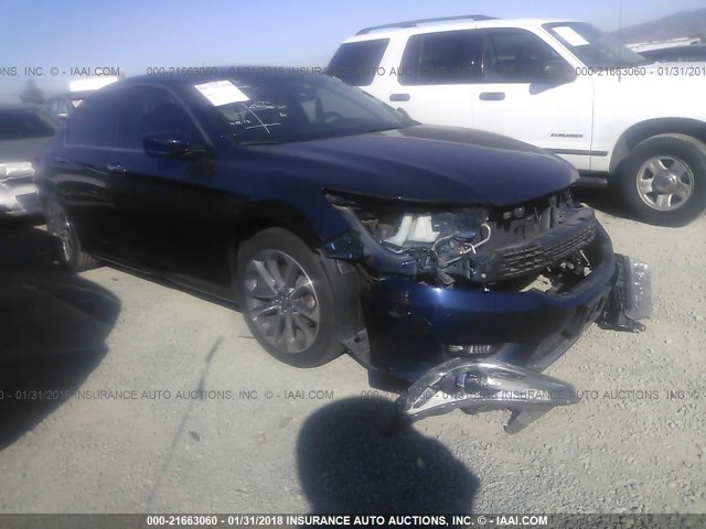 1HGCR2F54EA140377 - 2014 HONDA ACCORD SPORT Көк фото 1