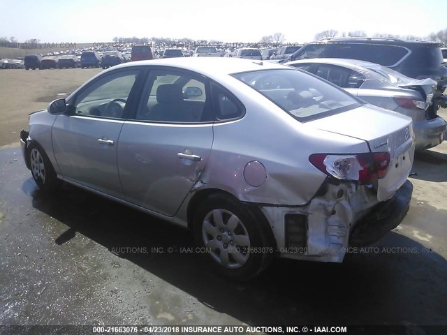 KMHDU46D79U596720 - 2009 HYUNDAI ELANTRA GLS/SE SILVER photo 3