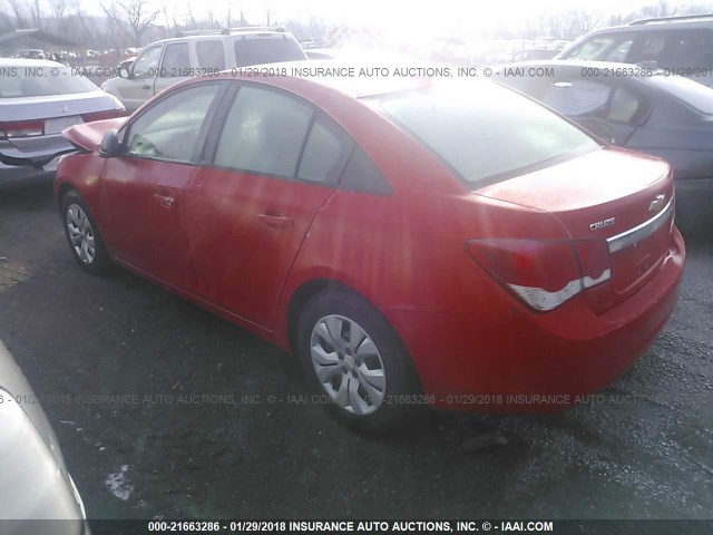 1G1PC5SH7G7215973 - 2016 CHEVROLET CRUZE LIMITED LS RED photo 3