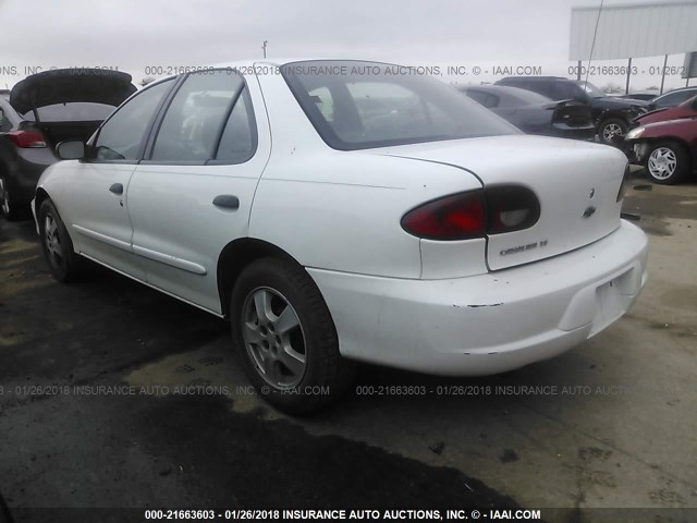 3G1JF5240YS119499 - 2000 CHEVROLET CAVALIER LS WHITE photo 3