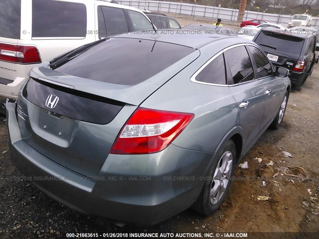 5J6TF1H59AL000381 - 2010 HONDA ACCORD CROSSTOUR EXL GREEN photo 4