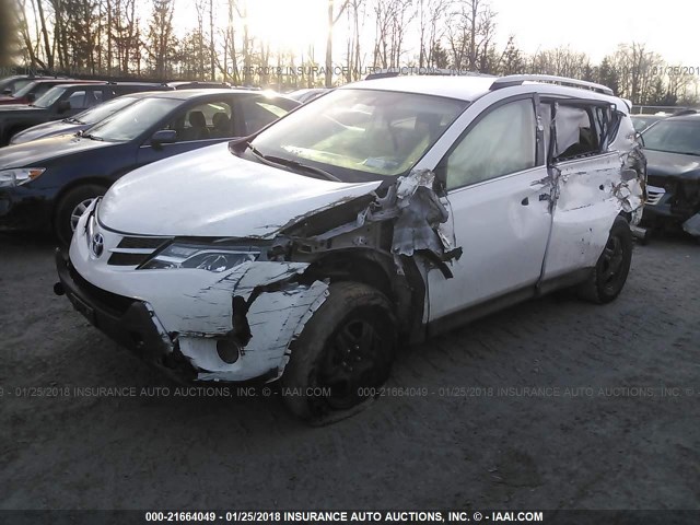 2T3BFREV9FW354149 - 2015 TOYOTA RAV4 LE WHITE photo 2