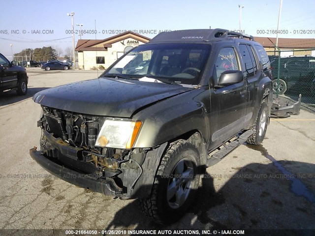 5N1AN08W35C623032 - 2005 NISSAN XTERRA OFF ROAD/S/SE GREEN photo 2