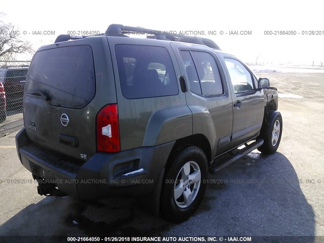 5N1AN08W35C623032 - 2005 NISSAN XTERRA OFF ROAD/S/SE GREEN photo 4