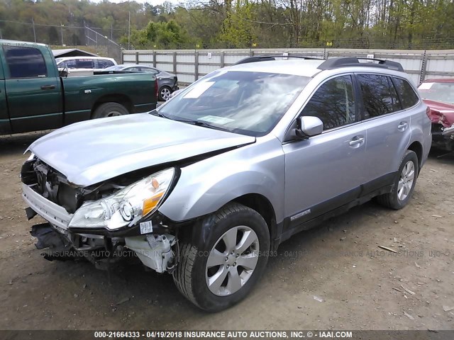 4S4BRCBC7C1245704 - 2012 SUBARU OUTBACK 2.5I PREMIUM GRAY photo 2