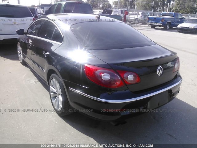 WVWML7AN6AE509753 - 2010 VOLKSWAGEN CC SPORT BLACK photo 3