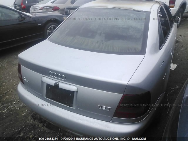 WAUDC28D9YA047218 - 2000 AUDI A4 1.8T QUATTRO SILVER photo 4