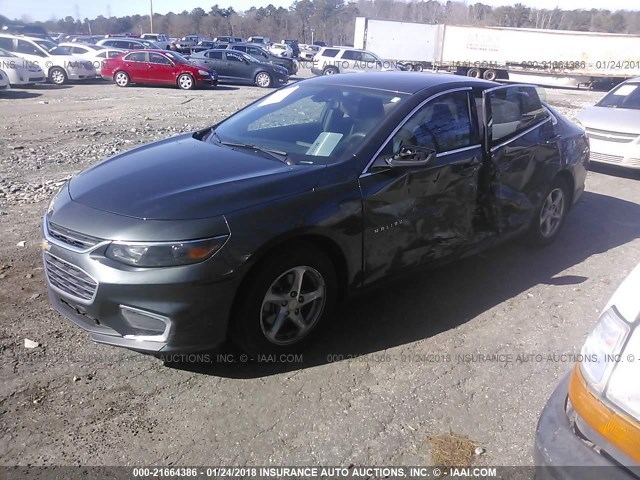 1G1ZB5ST4HF151169 - 2017 CHEVROLET MALIBU LS GRAY photo 2