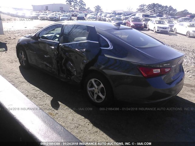1G1ZB5ST4HF151169 - 2017 CHEVROLET MALIBU LS GRAY photo 3