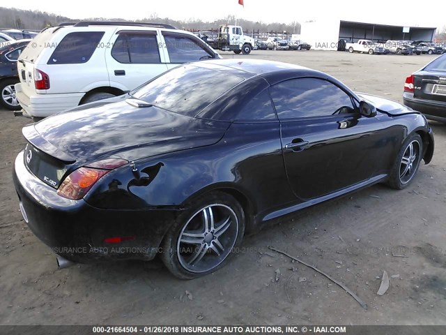 JTHFN48Y750067584 - 2005 LEXUS SC 430 BLACK photo 4