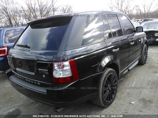 SALSH23439A193417 - 2009 LAND ROVER RANGE ROVER SPORT SUPERCHARGED BLACK photo 4