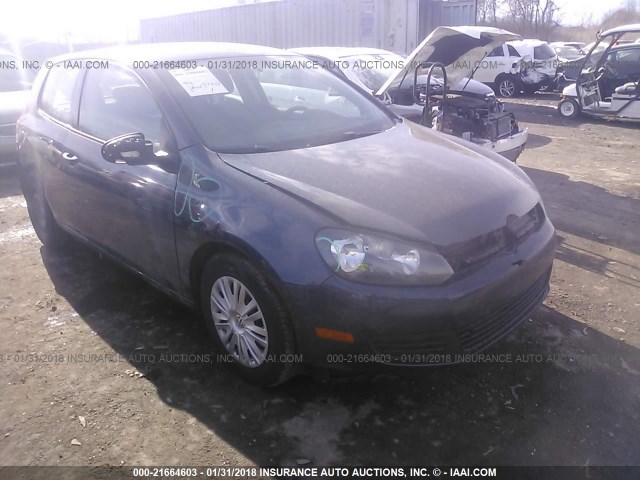 WVWAB7AJ9CW119780 - 2012 VOLKSWAGEN GOLF BLUE photo 1