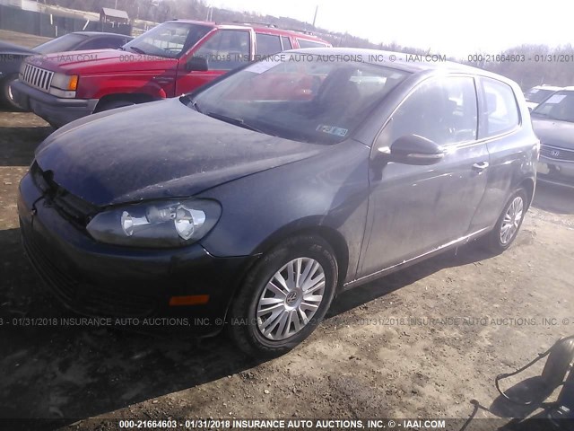 WVWAB7AJ9CW119780 - 2012 VOLKSWAGEN GOLF BLUE photo 2