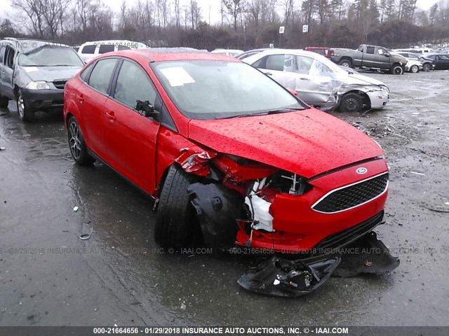 1FADP3H25HL227592 - 2017 FORD FOCUS SEL RED photo 1