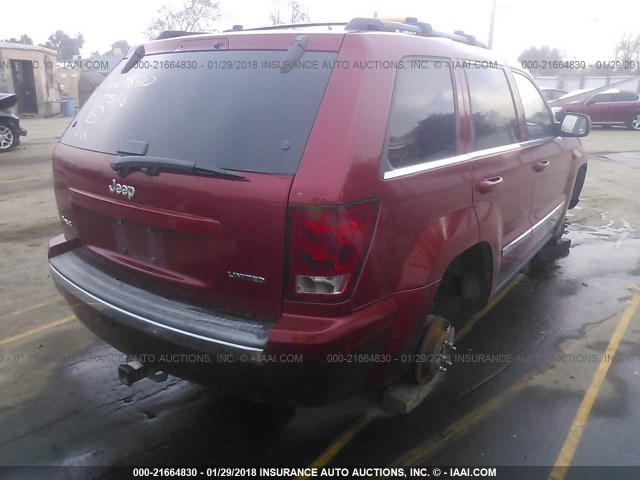 1J8HR58N75C638881 - 2005 JEEP GRAND CHEROKEE LIMITED RED photo 4