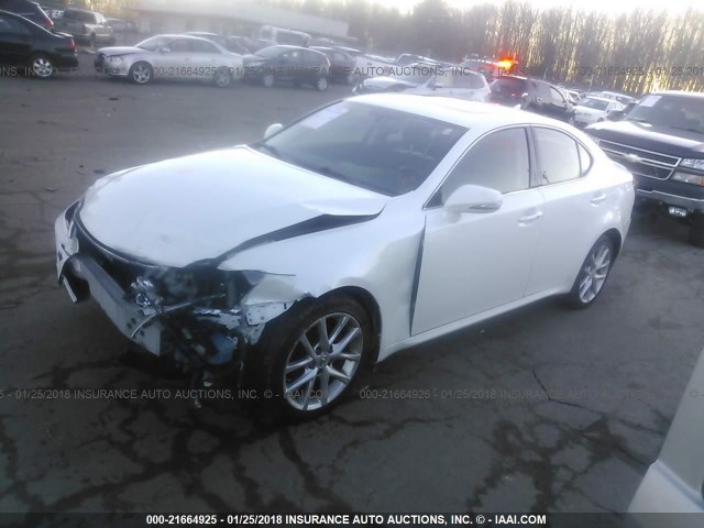 JTHCF5C23C2036018 - 2012 LEXUS IS 250 WHITE photo 2