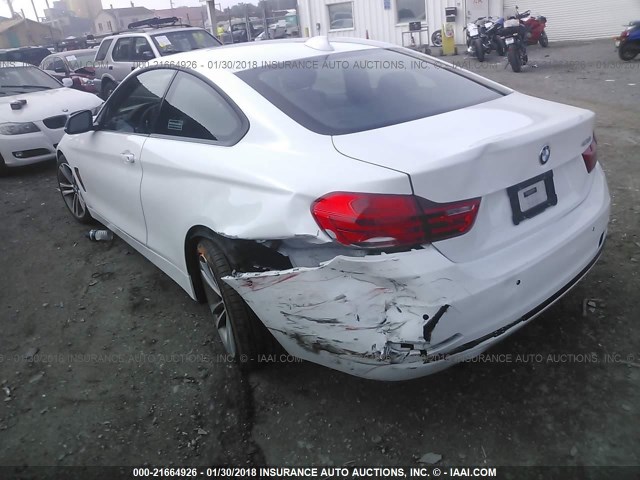 WBA3N7C55FK224955 - 2015 BMW 428 I WHITE photo 3