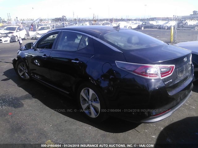 KNAGN4AD5G5093844 - 2016 KIA OPTIMA HYBRID BLACK photo 3