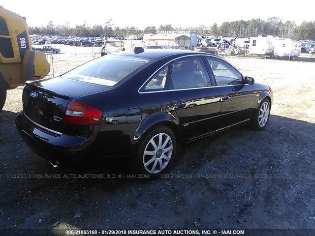 WAUCD64B04N097920 - 2004 AUDI A6 S-LINE QUATTRO BLACK photo 4