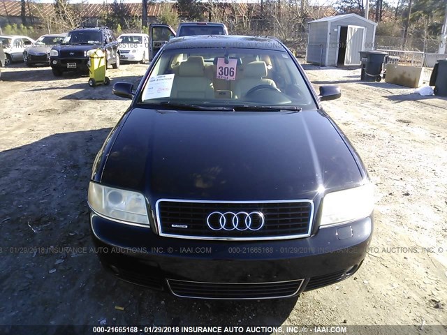 WAUCD64B04N097920 - 2004 AUDI A6 S-LINE QUATTRO BLACK photo 6