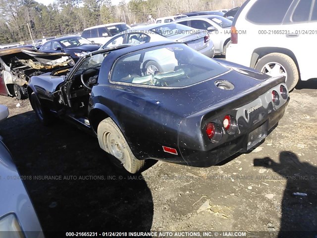 1Z876AS435451 - 1980 CHEV CORVETTE  BLACK photo 3