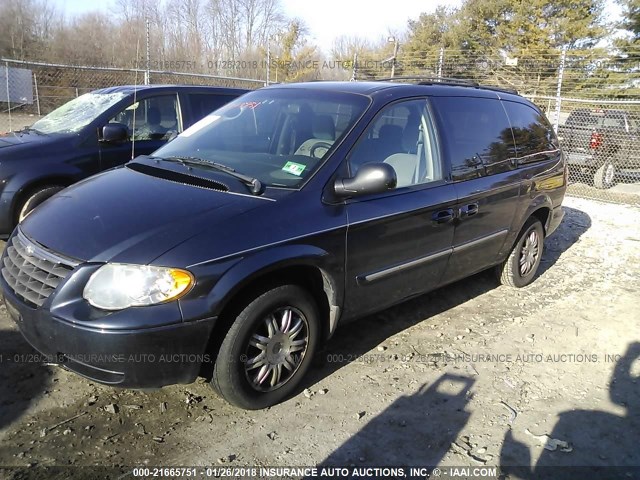 2A4GP54L37R216477 - 2007 CHRYSLER TOWN & COUNTRY TOURING BLUE photo 2