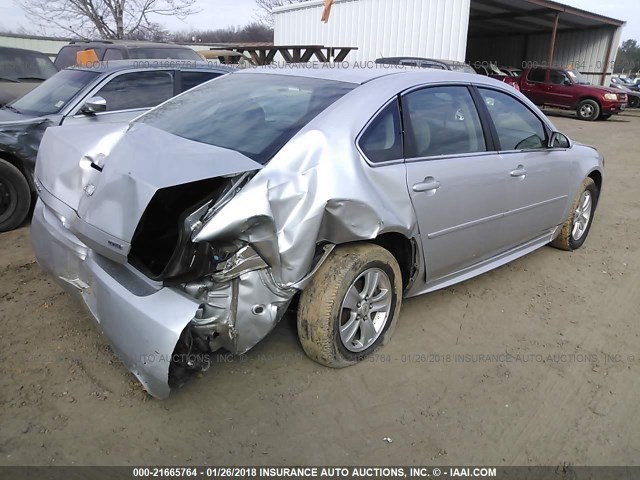 2G1WA5E31E1148881 - 2014 CHEVROLET IMPALA LIMITED LS SILVER photo 4