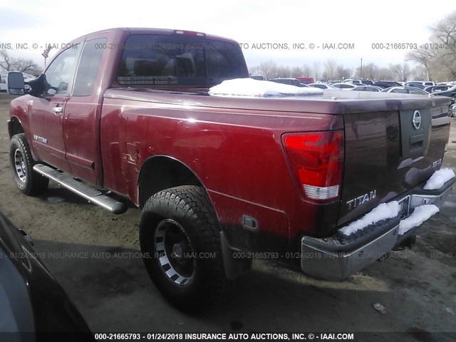 1N6AA06BX6N525800 - 2006 NISSAN TITAN XE/SE/LE RED photo 3