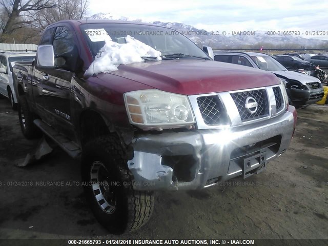 1N6AA06BX6N525800 - 2006 NISSAN TITAN XE/SE/LE RED photo 6