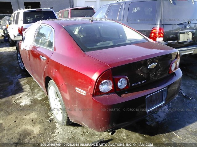 1G1ZE5EB1AF145281 - 2010 CHEVROLET MALIBU LTZ 红色 照片 3